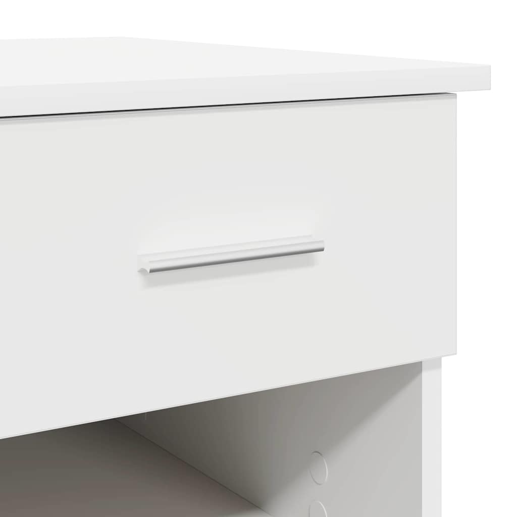 vidaXL Γραφείο με συρτάρι Λευκό 90 x 49.5 x 75 εκ. Επεξεργασμένο ξύλο