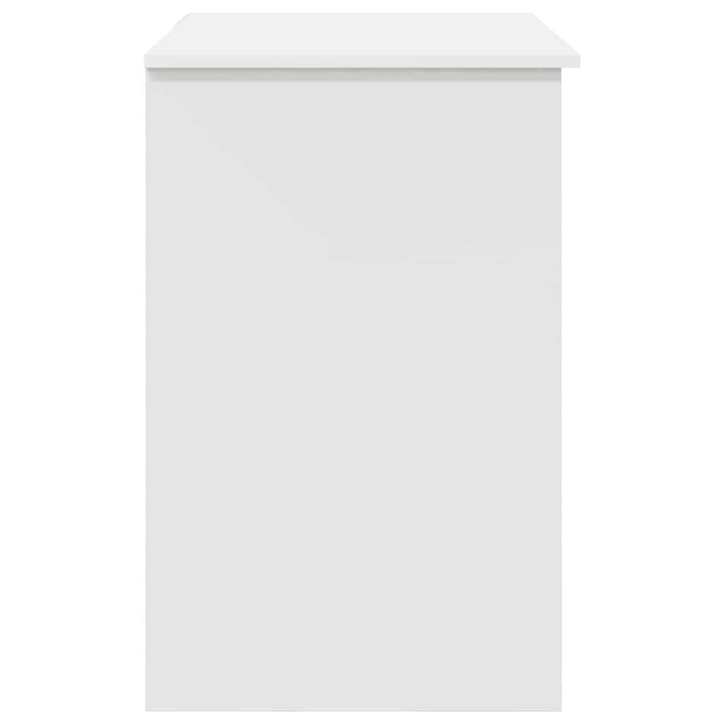 vidaXL Γραφείο με συρτάρι Λευκό 90 x 49.5 x 75 εκ. Επεξεργασμένο ξύλο
