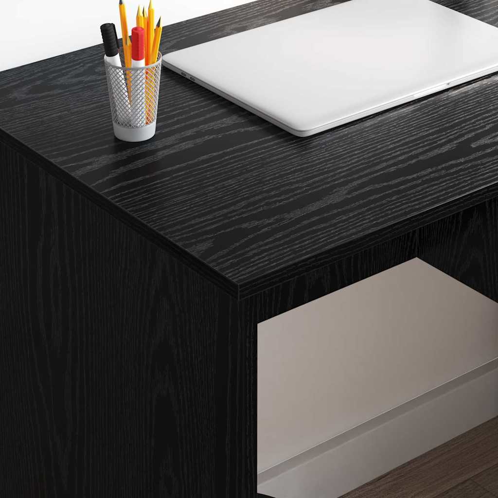 vidaXL Γραφείο Μαύρη δρυς 90 x 49.5 x 75 εκ. Επεξεργασμένο ξύλο