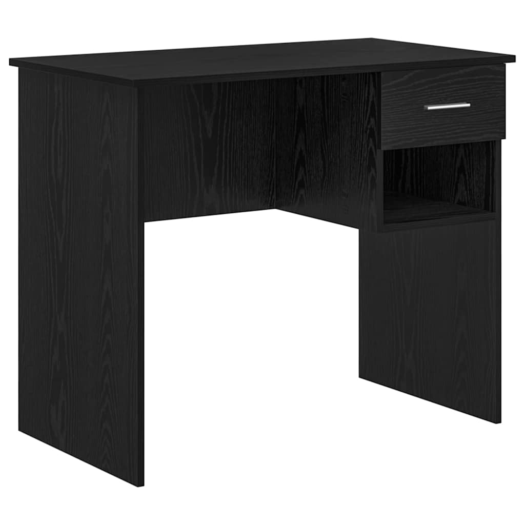 vidaXL Γραφείο Μαύρη δρυς 90 x 49.5 x 75 εκ. Επεξεργασμένο ξύλο