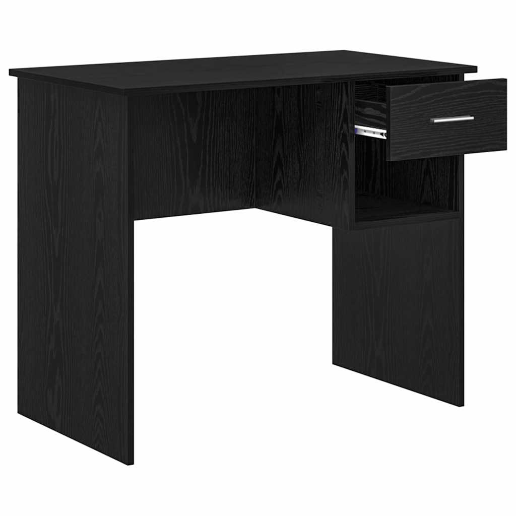 vidaXL Γραφείο Μαύρη δρυς 90 x 49.5 x 75 εκ. Επεξεργασμένο ξύλο