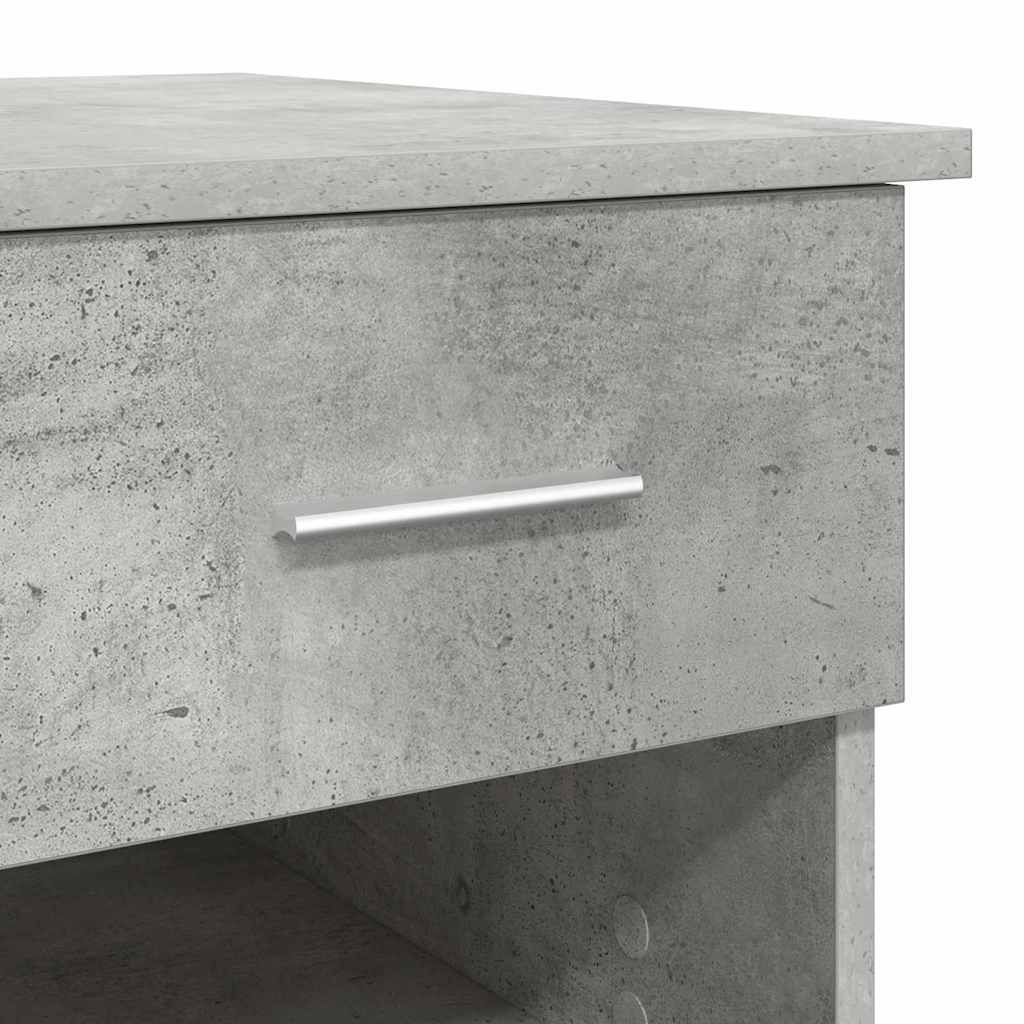 vidaXL Γραφείο Γκρι σκυροδέματος 90 x 49.5 x 75 εκ. Επεξεργασμένο ξύλο