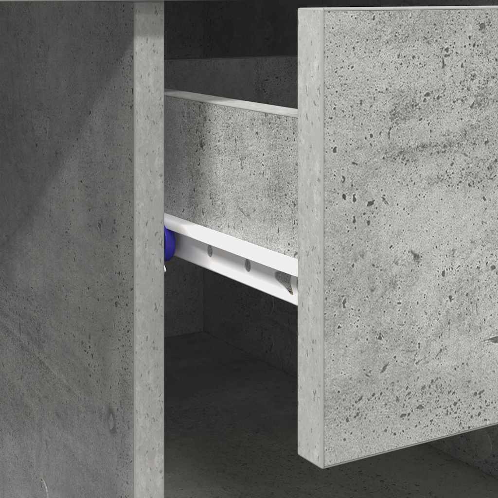 vidaXL Γραφείο Γκρι σκυροδέματος 90 x 49.5 x 75 εκ. Επεξεργασμένο ξύλο