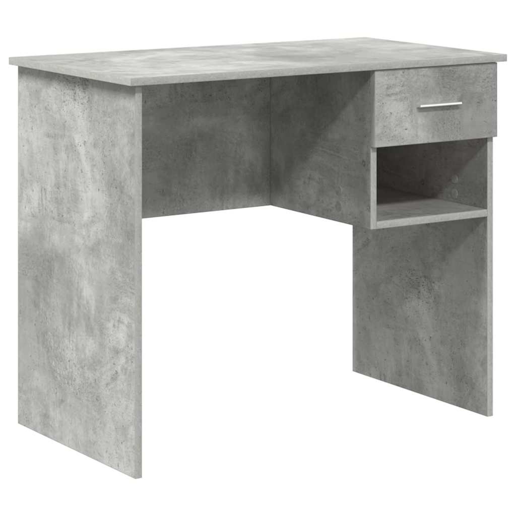 vidaXL Γραφείο Γκρι σκυροδέματος 90 x 49.5 x 75 εκ. Επεξεργασμένο ξύλο