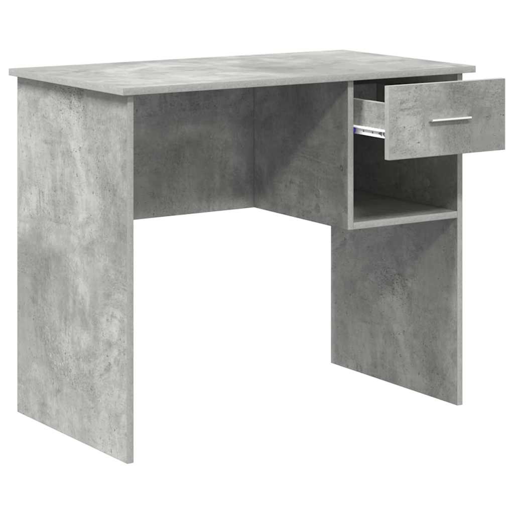 vidaXL Γραφείο Γκρι σκυροδέματος 90 x 49.5 x 75 εκ. Επεξεργασμένο ξύλο