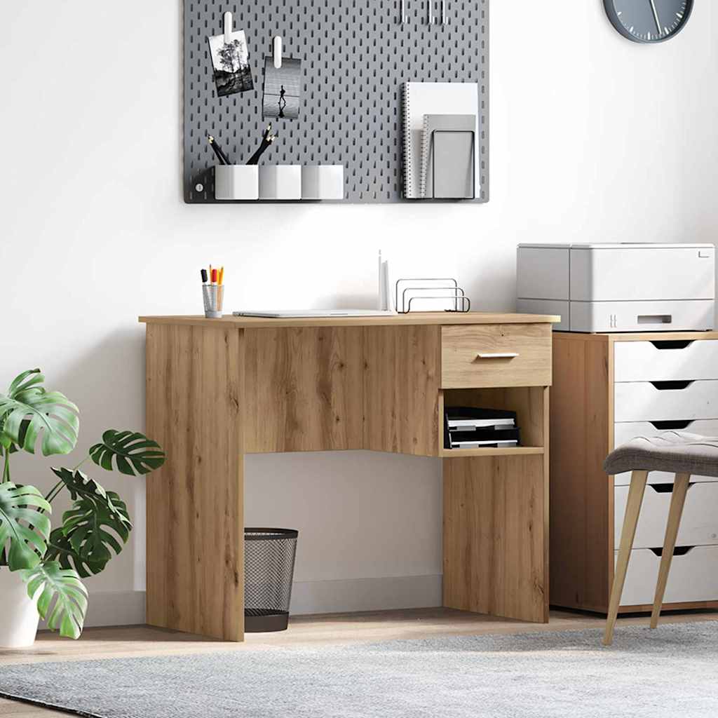 vidaXL Γραφείο artisan δρυς 90 x 49.5 x 75 εκ. Επεξεργασμένο ξύλο