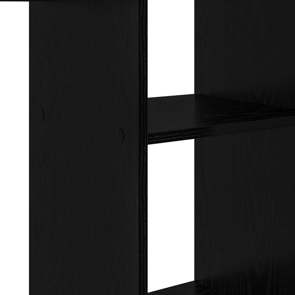 vidaXL Γραφείο με ράφι Μαύρη δρυς 142 x 102 x 73 εκ Επεξεργασμένο ξύλο