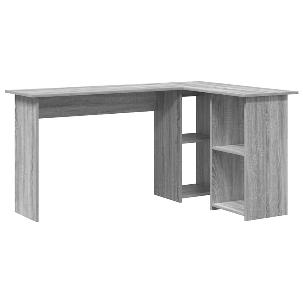 vidaXL Γραφείο Γκρι sonoma 142 x 102 x 73 εκ Επεξεργασμένο ξύλο