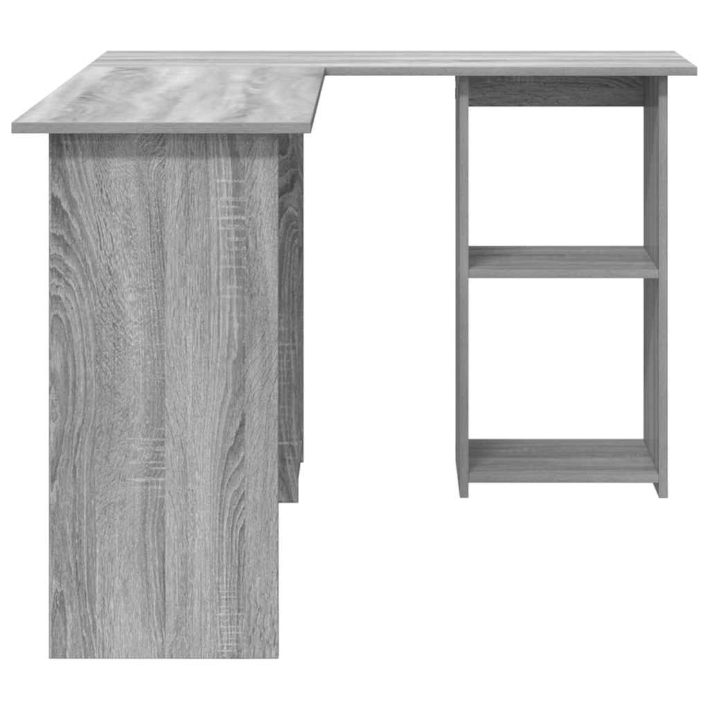 vidaXL Γραφείο Γκρι sonoma 142 x 102 x 73 εκ Επεξεργασμένο ξύλο