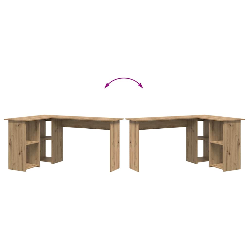 vidaXL Γραφείο artisan δρυς 142 x 102 x 73 εκ Επεξεργασμένο ξύλο