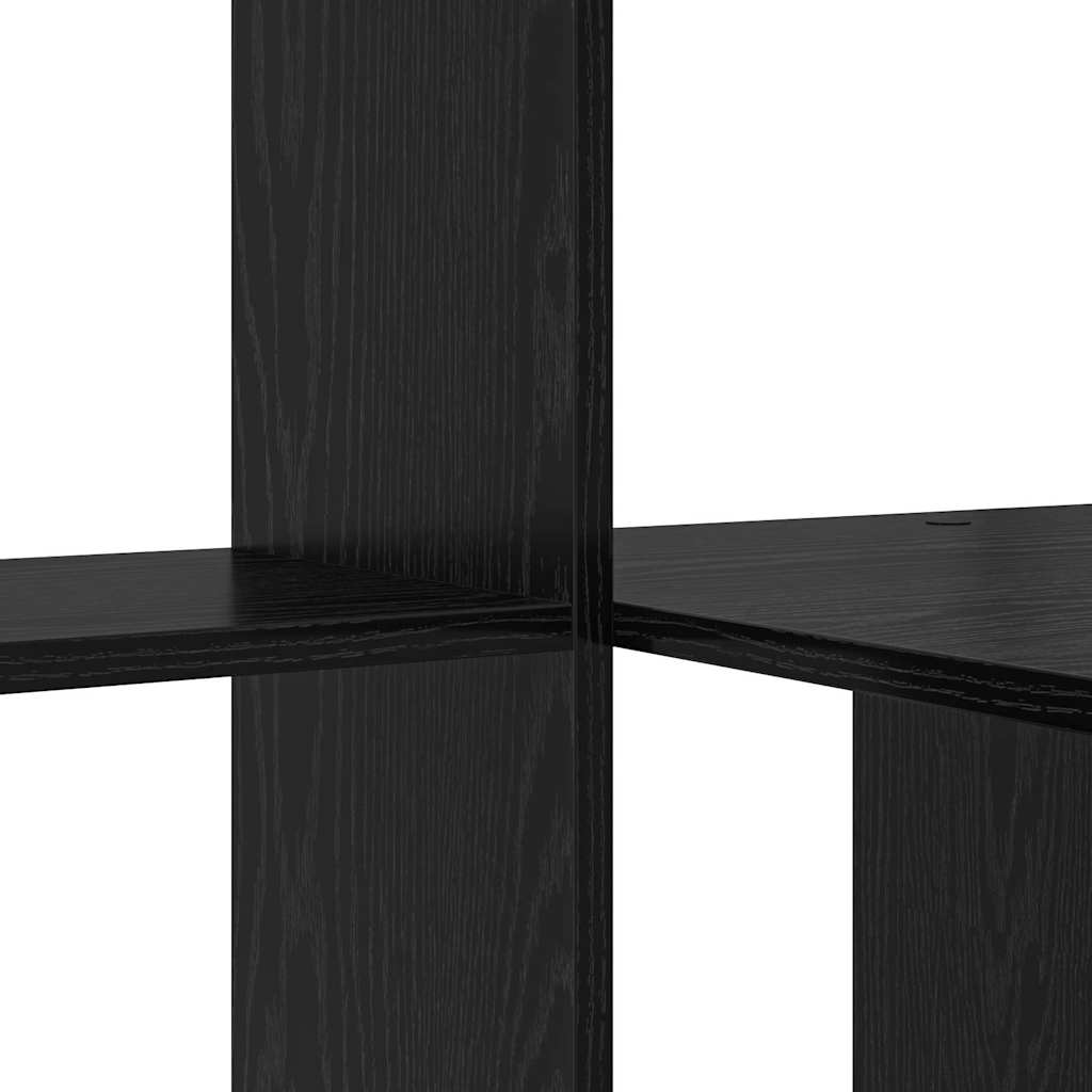 vidaXL Γραφείο Μαύρη δρυς 131.5 x 50 x 106.5 εκ. Επεξεργασμένο ξύλο