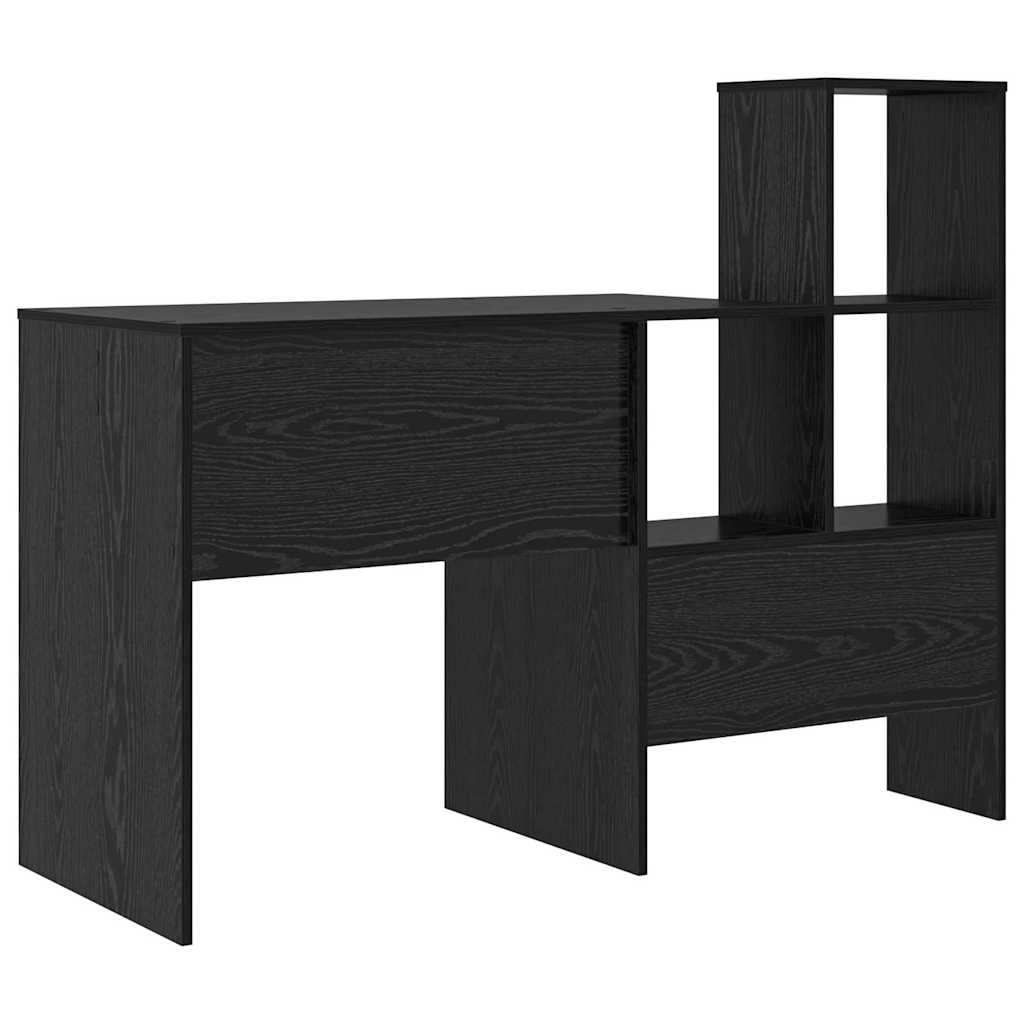 vidaXL Γραφείο Μαύρη δρυς 131.5 x 50 x 106.5 εκ. Επεξεργασμένο ξύλο