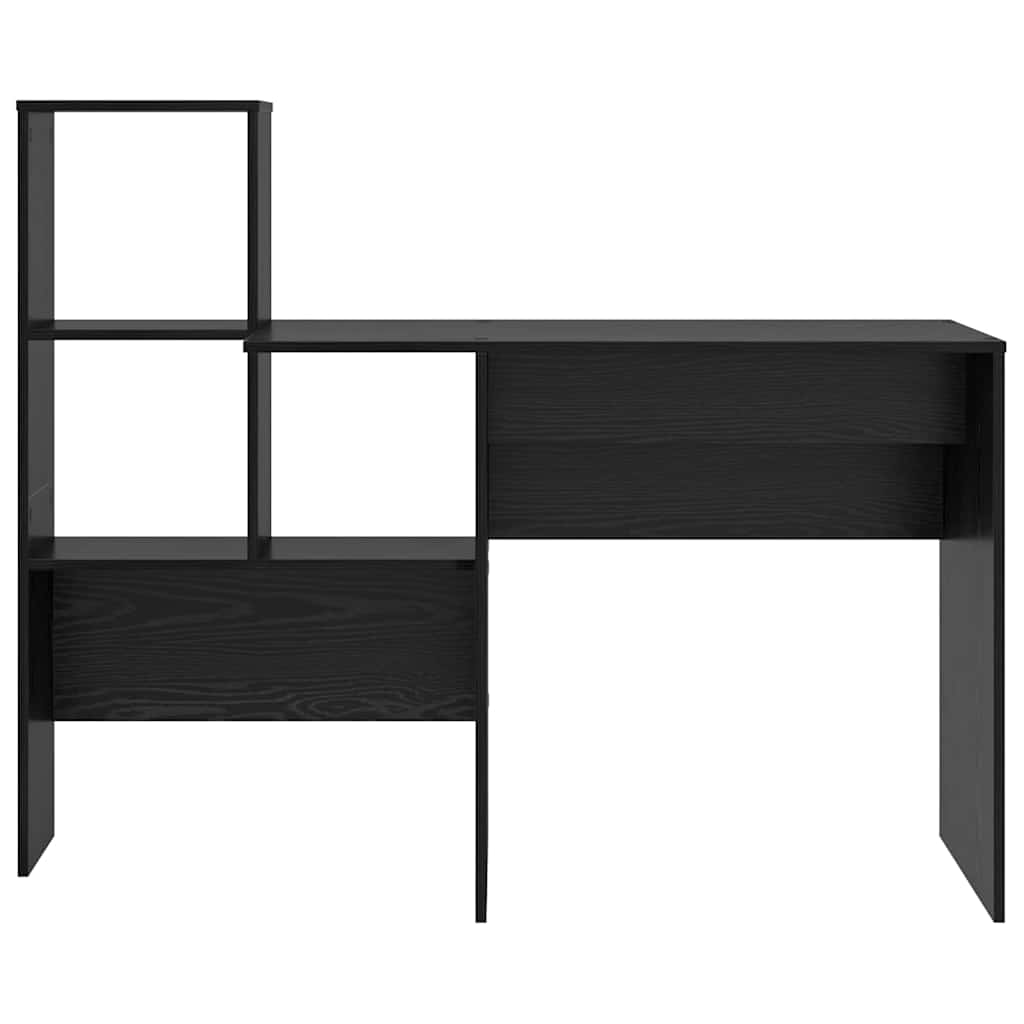 vidaXL Γραφείο Μαύρη δρυς 131.5 x 50 x 106.5 εκ. Επεξεργασμένο ξύλο