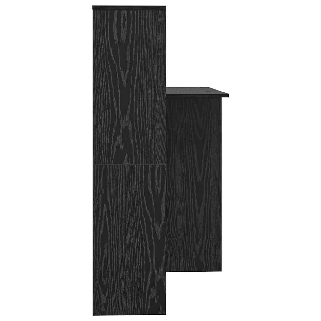 vidaXL Γραφείο Μαύρη δρυς 131.5 x 50 x 106.5 εκ. Επεξεργασμένο ξύλο
