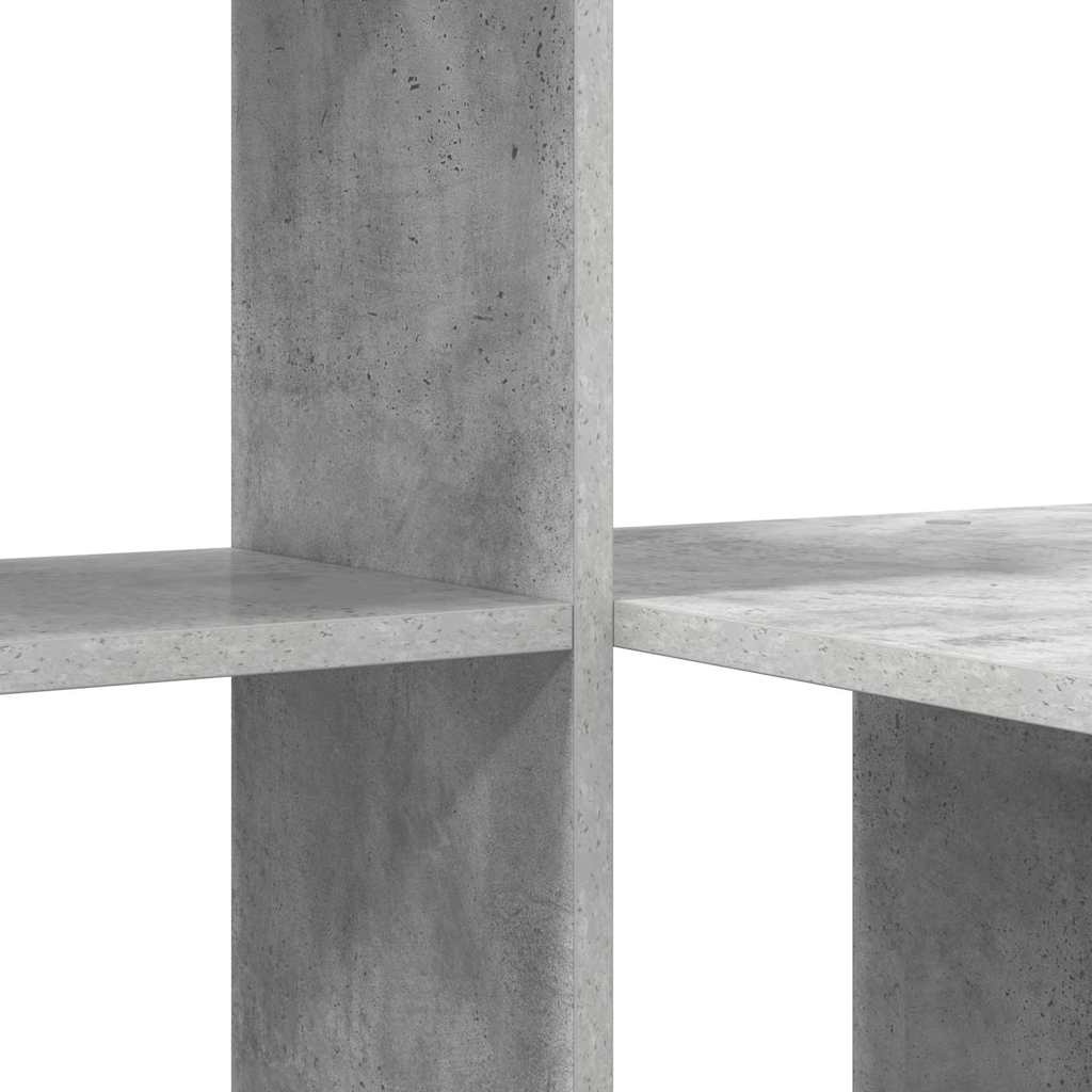 vidaXL Γραφείο με ράφι Γκρι σκυροδέματος 131.5 x 50 x 106.5 εκ.