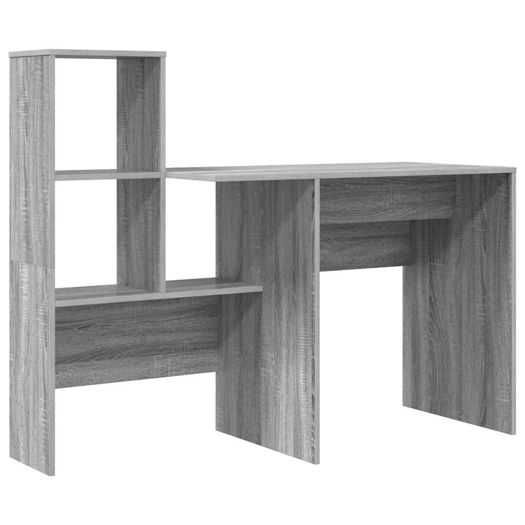vidaXL Γραφείο Γκρι sonoma 131.5 x 50 x 106.5 εκ. Επεξεργασμένο ξύλο