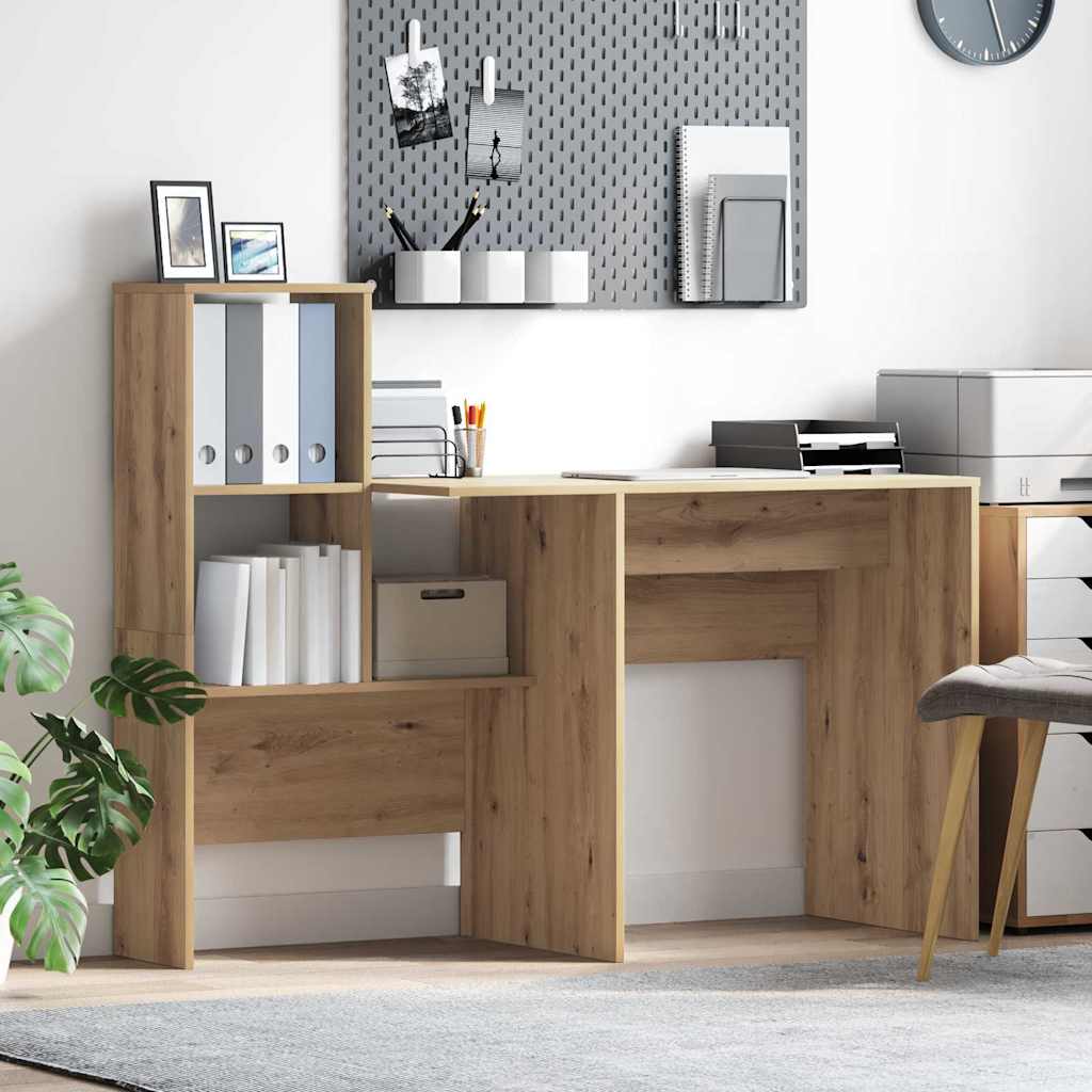 vidaXL Γραφείο artisan δρυς 131.5 x 50 x 106.5 εκ. Επεξεργασμένο ξύλο
