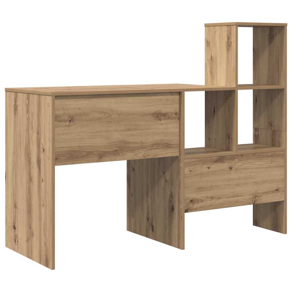 vidaXL Γραφείο artisan δρυς 131.5 x 50 x 106.5 εκ. Επεξεργασμένο ξύλο