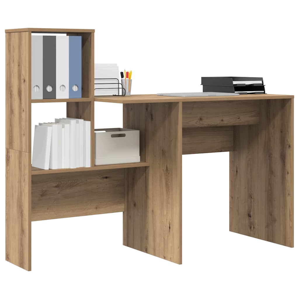 vidaXL Γραφείο artisan δρυς 131.5 x 50 x 106.5 εκ. Επεξεργασμένο ξύλο