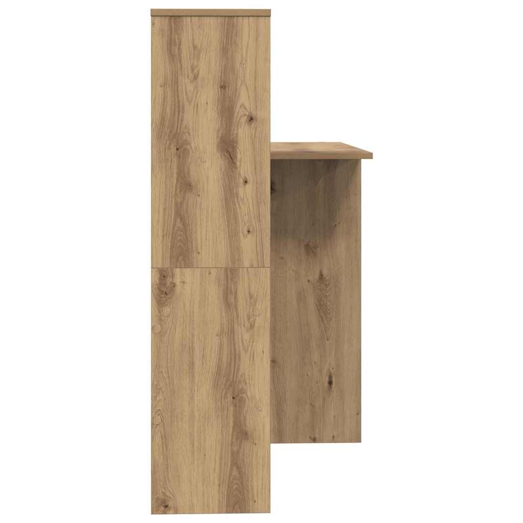 vidaXL Γραφείο artisan δρυς 131.5 x 50 x 106.5 εκ. Επεξεργασμένο ξύλο
