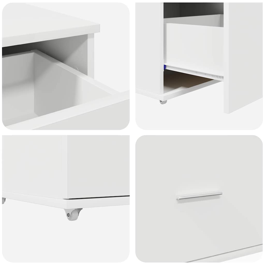 vidaXL Ντουλάπι με Συρτάρια 55 x 45 x 31 εκ Λευκό