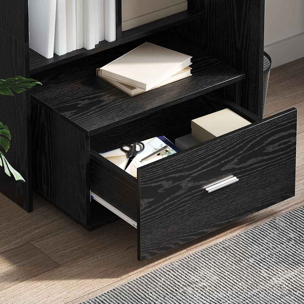 vidaXL Ντουλάπι με Συρτάρια 55 x 45 x 31 εκ Μαύρη Οξυά