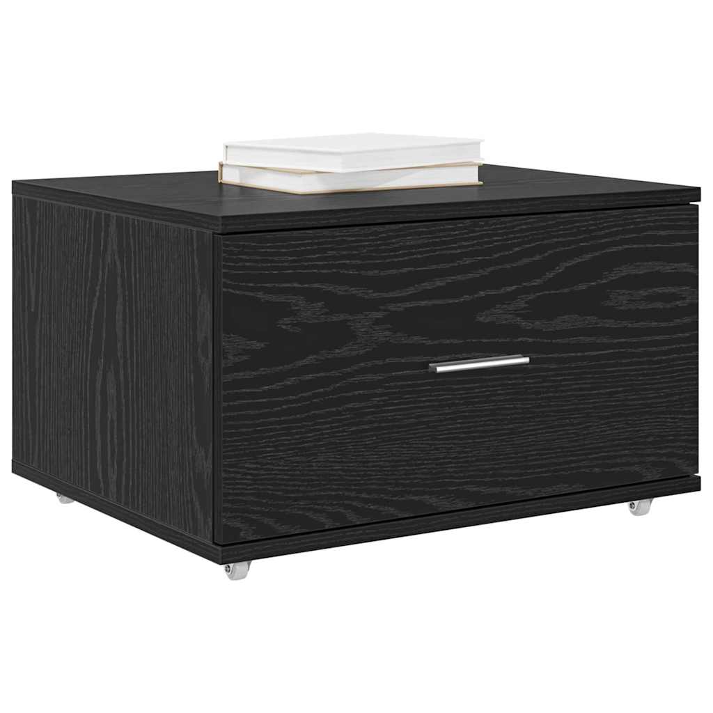 vidaXL Ντουλάπι με Συρτάρια 55 x 45 x 31 εκ Μαύρη Οξυά