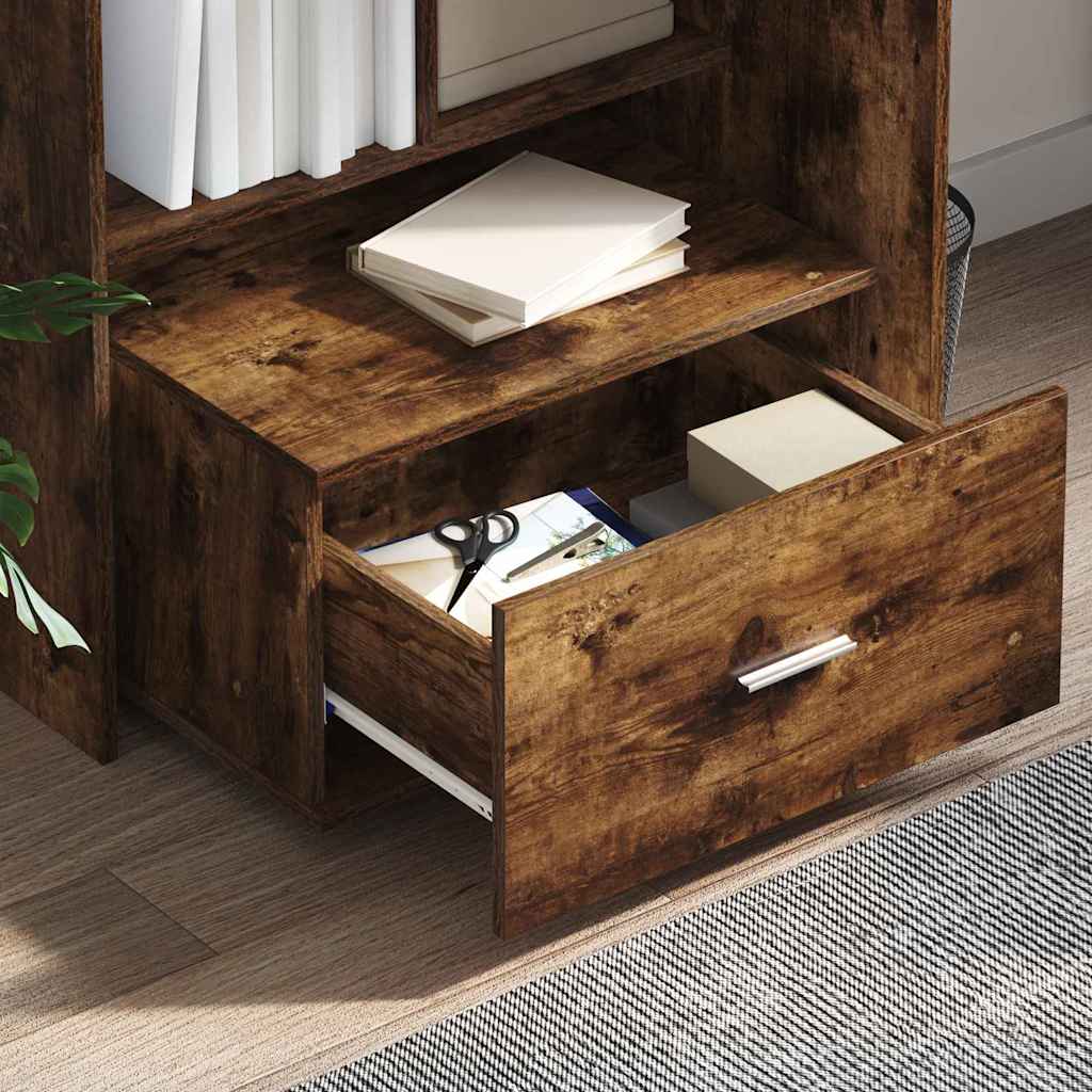 vidaXL Ντουλάπι με Συρτάρια 55 x 45 x 31 εκ Καπνιστό Δρύς