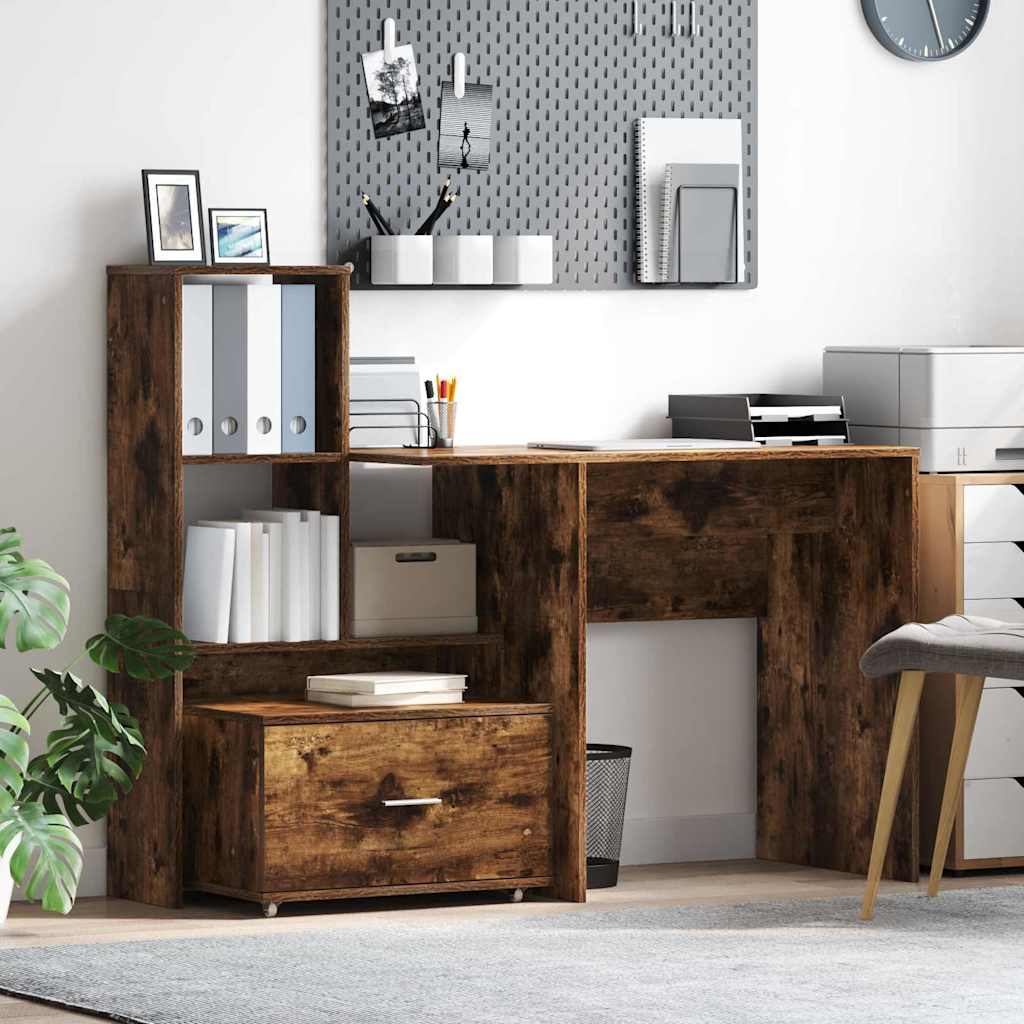 vidaXL Ντουλάπι με Συρτάρια 55 x 45 x 31 εκ Καπνιστό Δρύς
