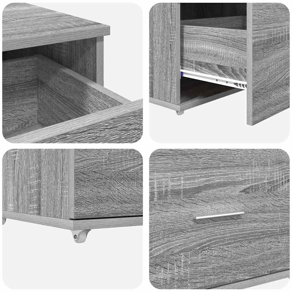 vidaXL Ντουλάπι με Συρτάρια 55 x 45 x 31 εκ Γκρίζο Σονομα