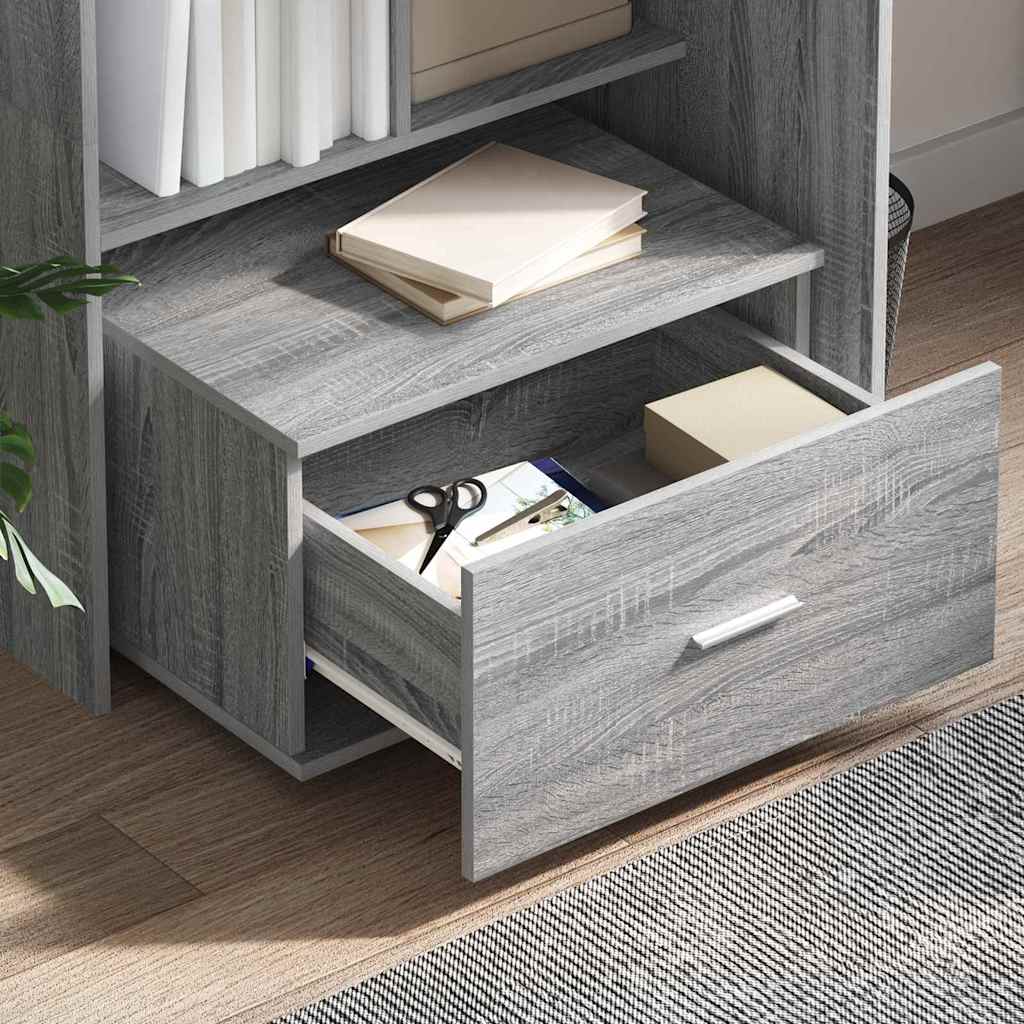 vidaXL Ντουλάπι με Συρτάρια 55 x 45 x 31 εκ Γκρίζο Σονομα