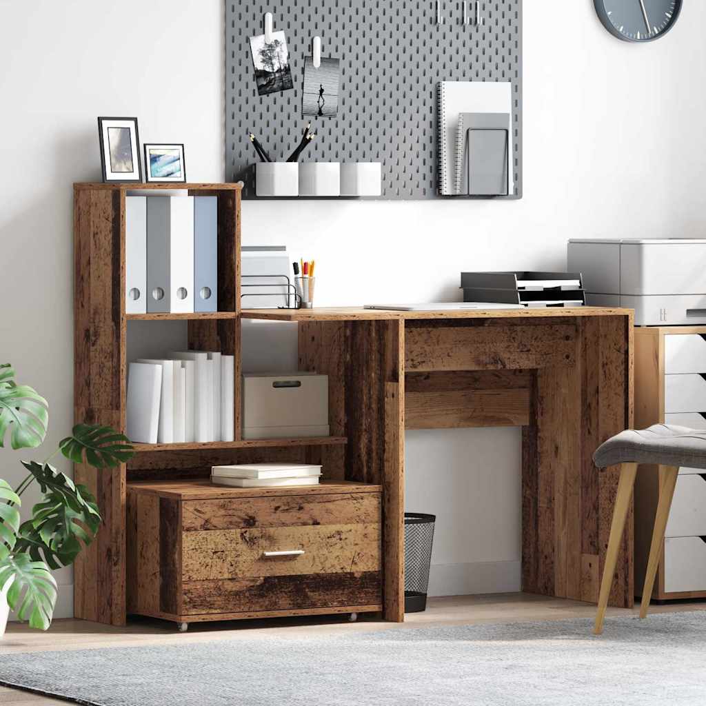 vidaXL Ντουλάπι με Συρτάρια 55 x 45 x 31 εκ Παλιό ξύλο