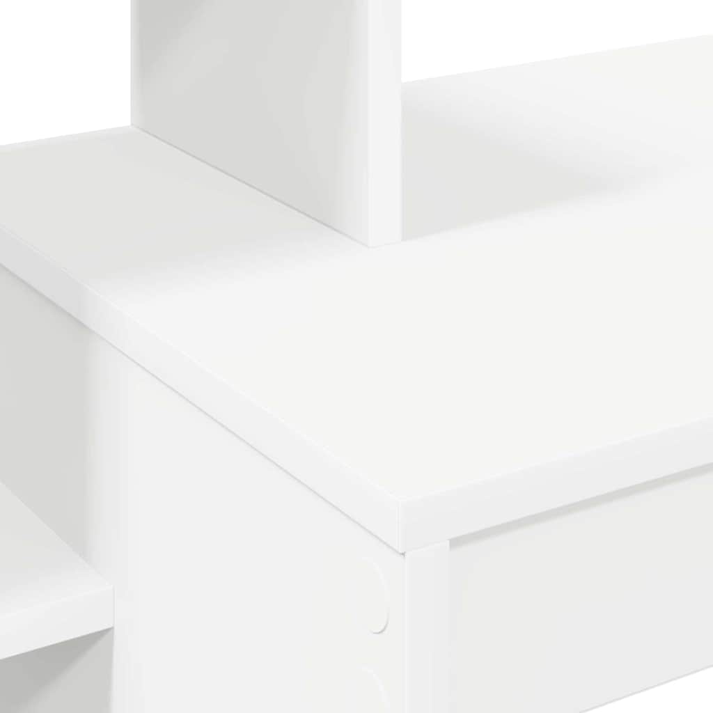 vidaXL Γραφείο με ράφι Λευκό 100 x 40 x 90 cm Επεξεργασμένο ξύλο