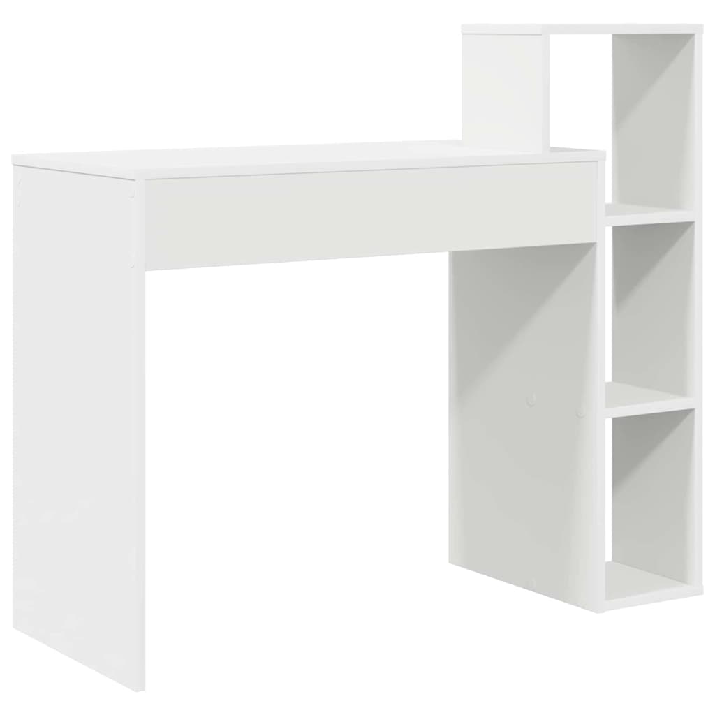 vidaXL Γραφείο με ράφι Λευκό 100 x 40 x 90 cm Επεξεργασμένο ξύλο