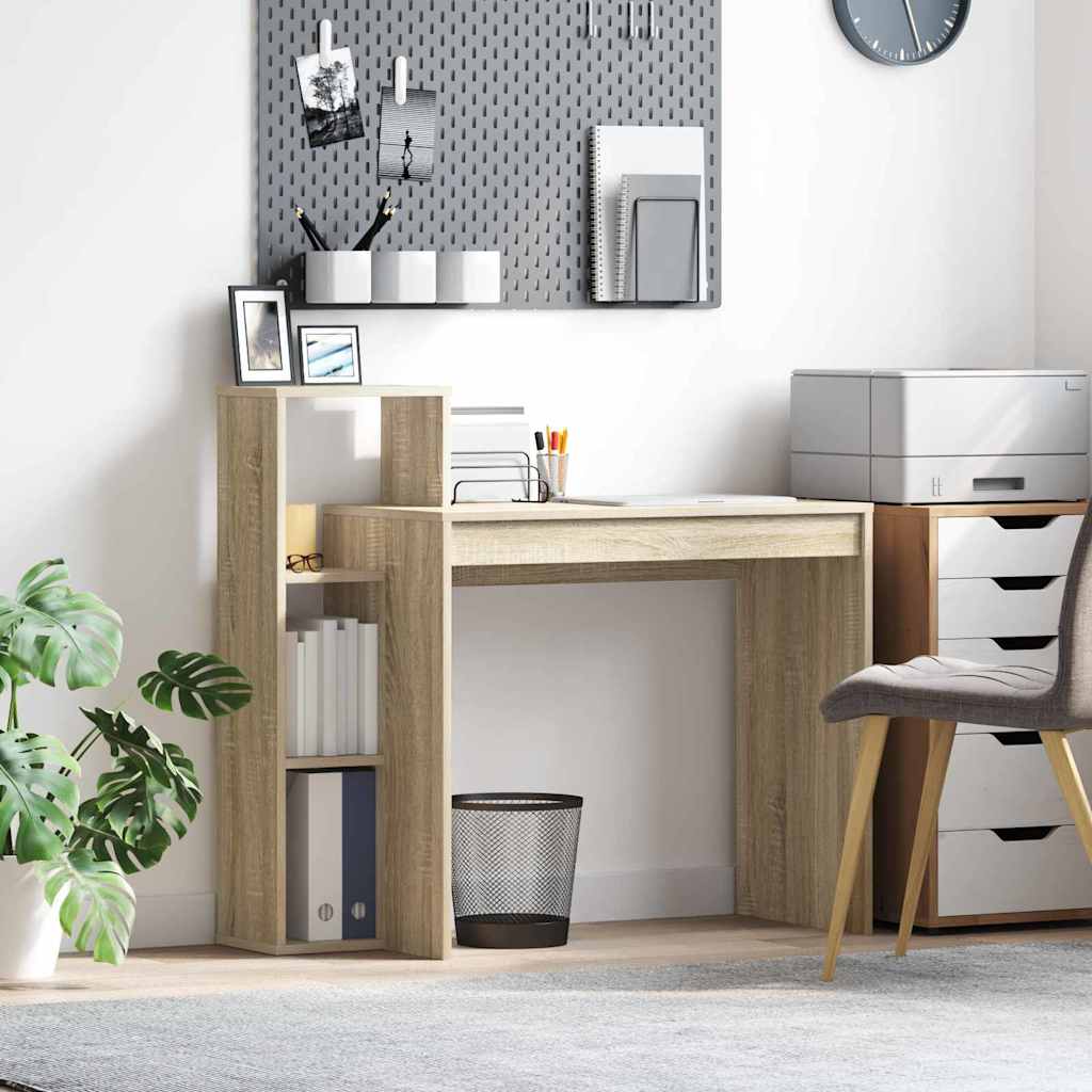 vidaXL Γραφείο με ράφι Sonoma Δρυς 100 x 40 x 90 cm Επεξεργασμένο ξύλο