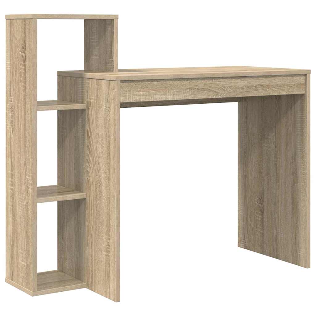 vidaXL Γραφείο με ράφι Sonoma Δρυς 100 x 40 x 90 cm Επεξεργασμένο ξύλο