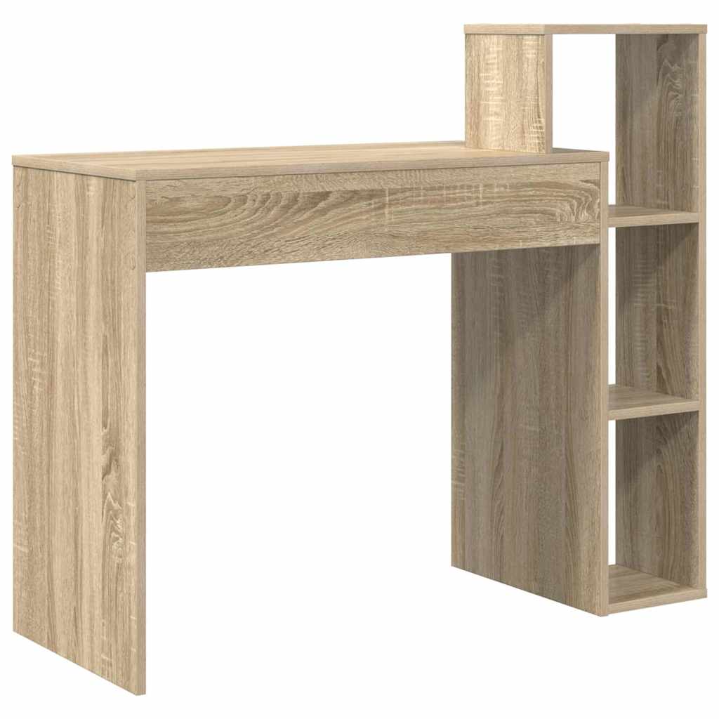 vidaXL Γραφείο με ράφι Sonoma Δρυς 100 x 40 x 90 cm Επεξεργασμένο ξύλο
