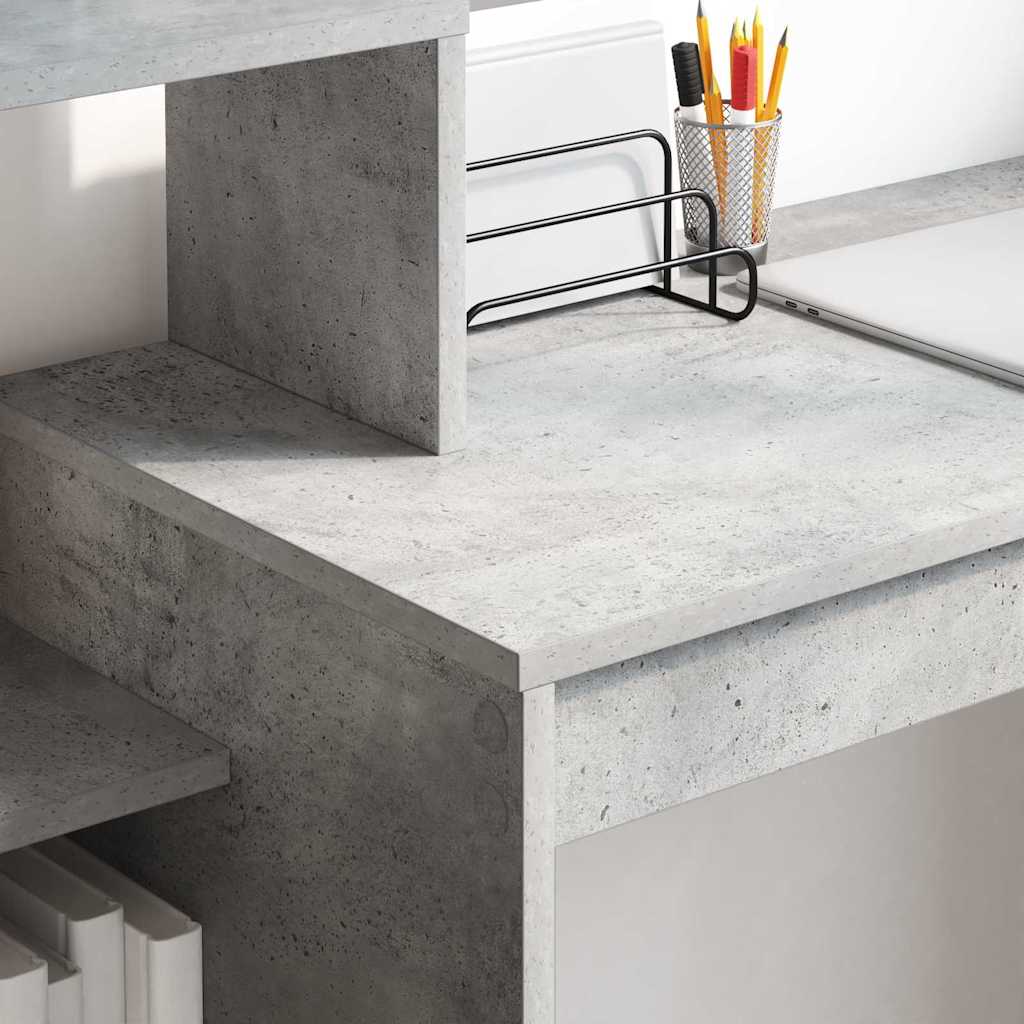 vidaXL Γραφείο Γκρι σκυροδέματος 100 x 40 x 90 cm Επεξεργασμένο ξύλο