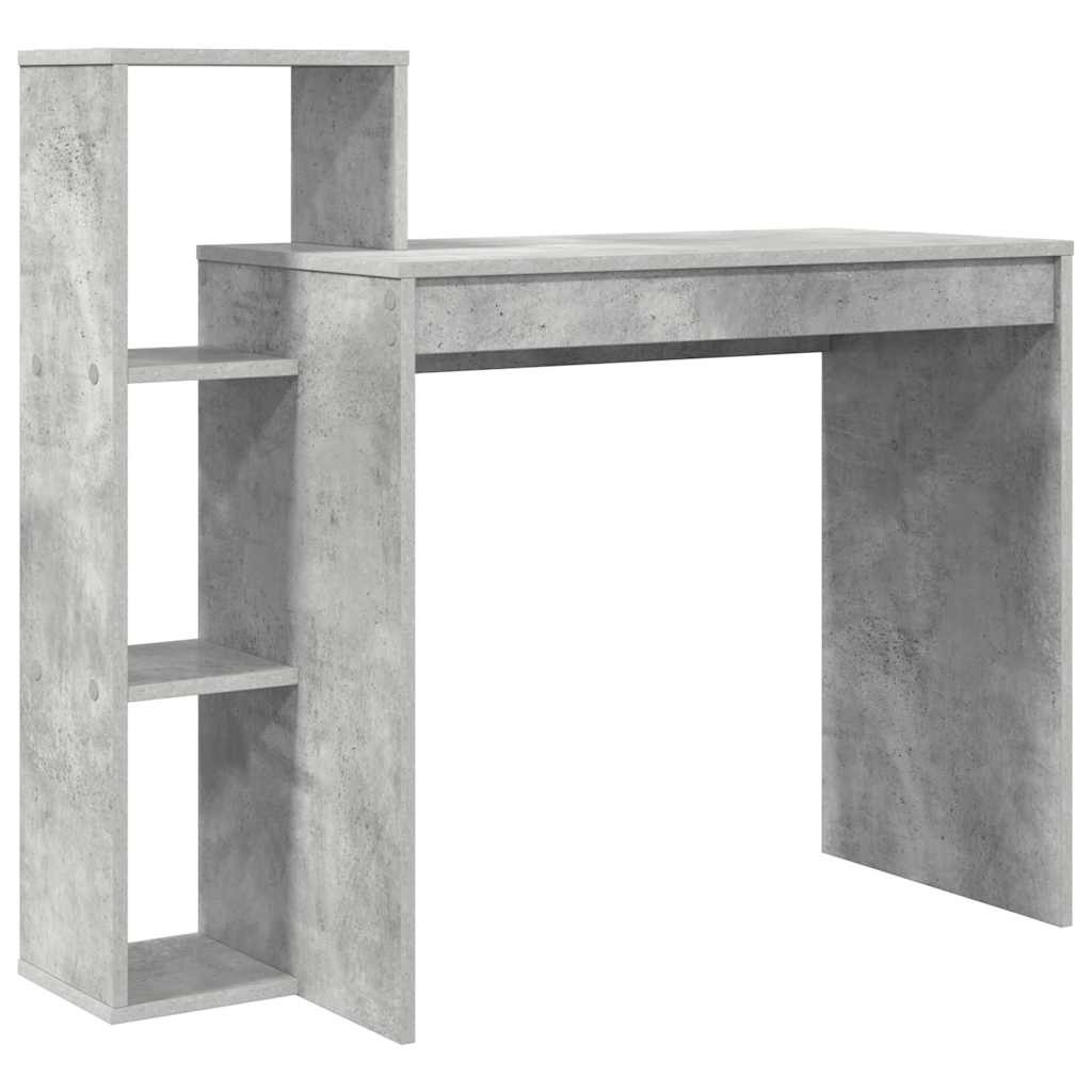 vidaXL Γραφείο Γκρι σκυροδέματος 100 x 40 x 90 cm Επεξεργασμένο ξύλο