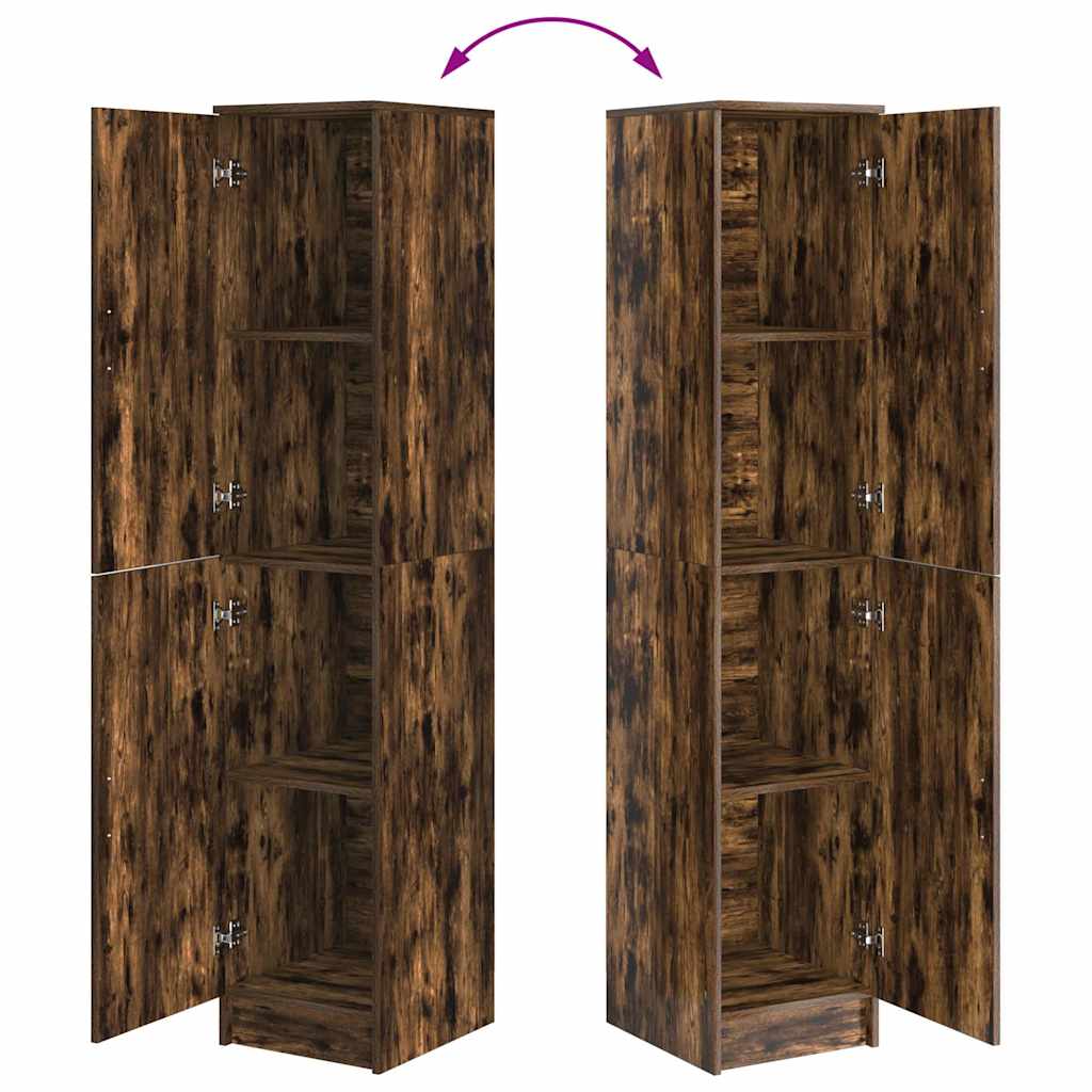 vidaXL Ψηλό Ντουλάπι Καπνιστή δρυς 35 x 39 x 168 εκ Επεξεργασμένο ξύλο