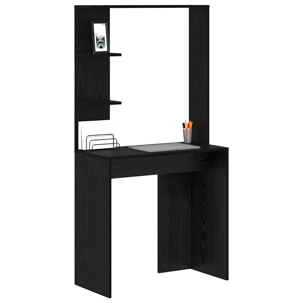 vidaXL Γραφείο Μαύρη δρυς 78.5 x 37 x 154.5 εκ Επεξεργασμένο ξύλο