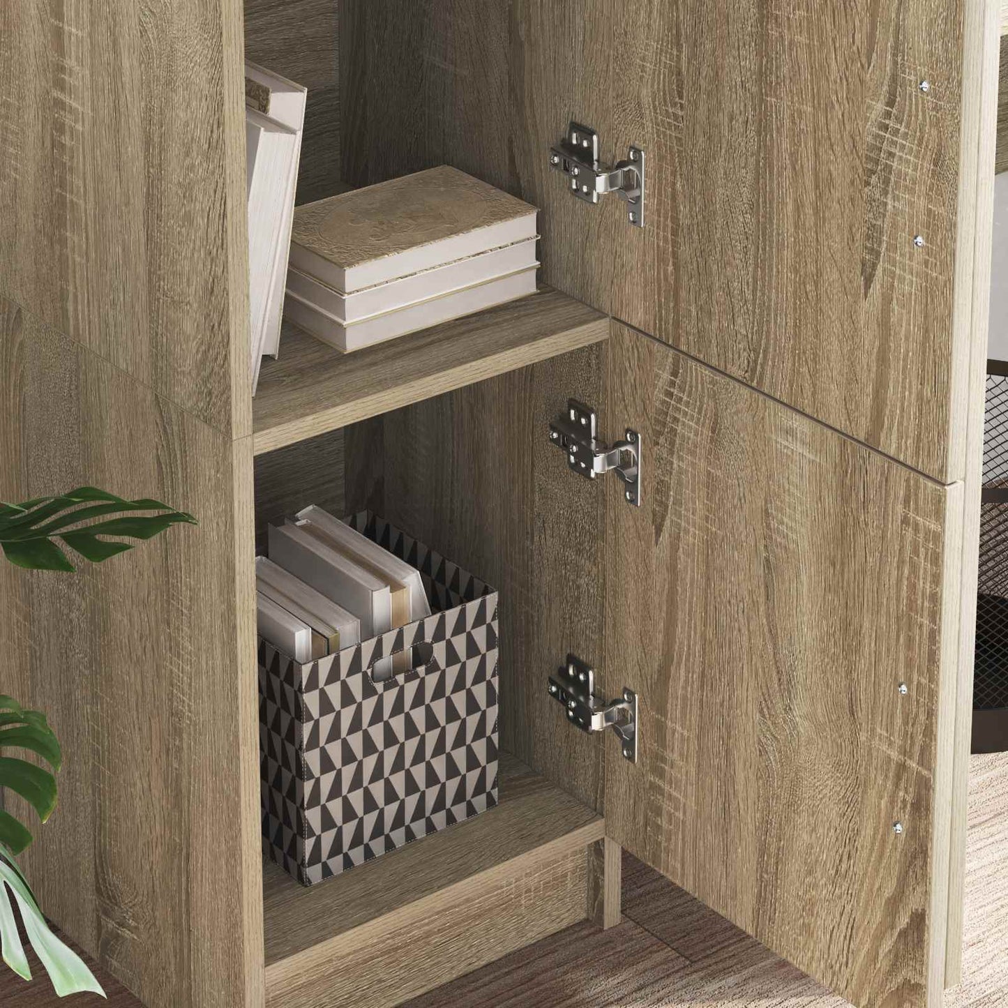 vidaXL Highboard Δρύς Sonoma 31.5 x 32 x 122.5 εκ