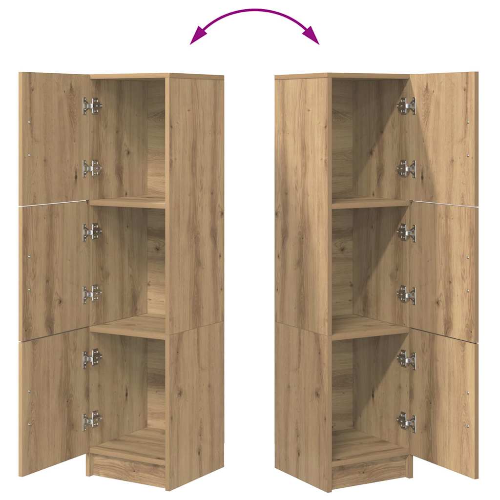 vidaXL Ψηλή Ντουλάπα artisan δρυς 31,5 x 32 x 124 εκ