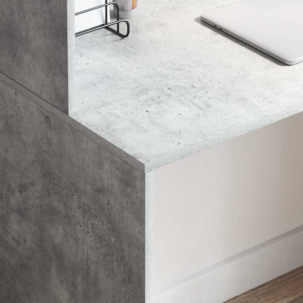 vidaXL Γραφείο Γκρι σκυροδέματος 102 x 50 x 124 εκ. Επεξεργασμένο ξύλο