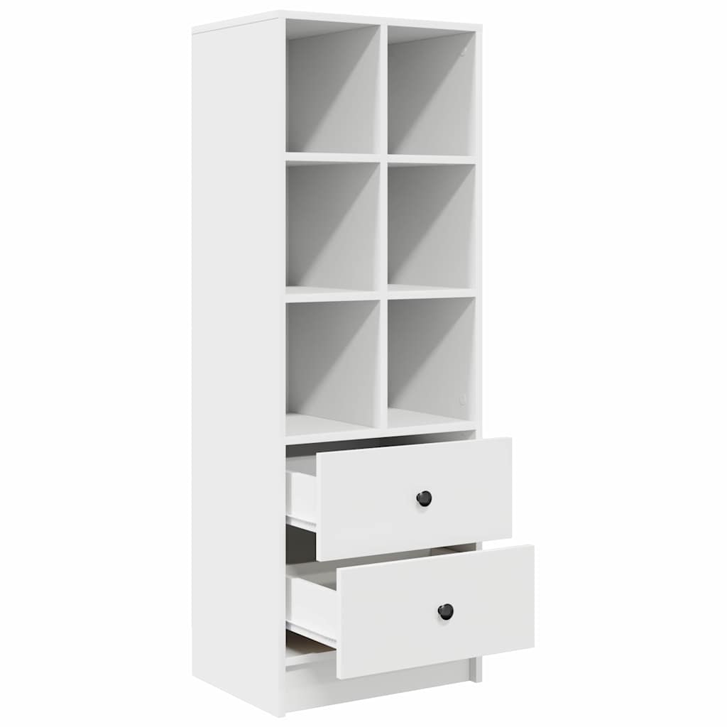 vidaXL Highboard με συρτάρι Λευκό 45,5 x 34 x 127 εκ