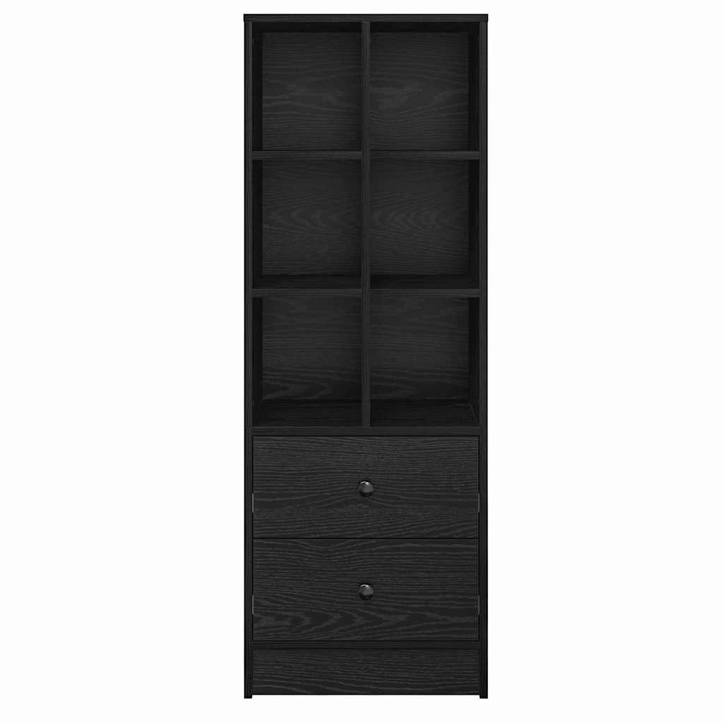 vidaXL Highboard Μαύρη δρυς 45.5 x 34 x 127 εκ Επεξεργασμένο ξύλο