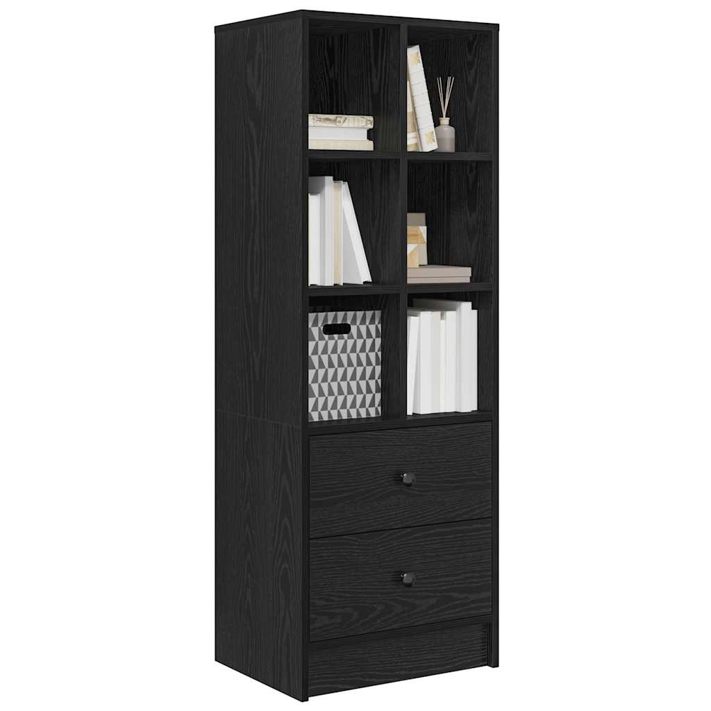 vidaXL Highboard Μαύρη δρυς 45.5 x 34 x 127 εκ Επεξεργασμένο ξύλο