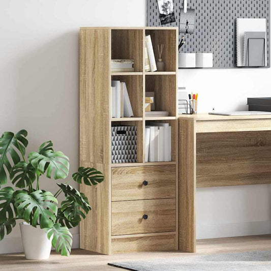 vidaXL Highboard Sonoma Δρυς 45.5 x 34 x 127 εκ Επεξεργασμένο ξύλο