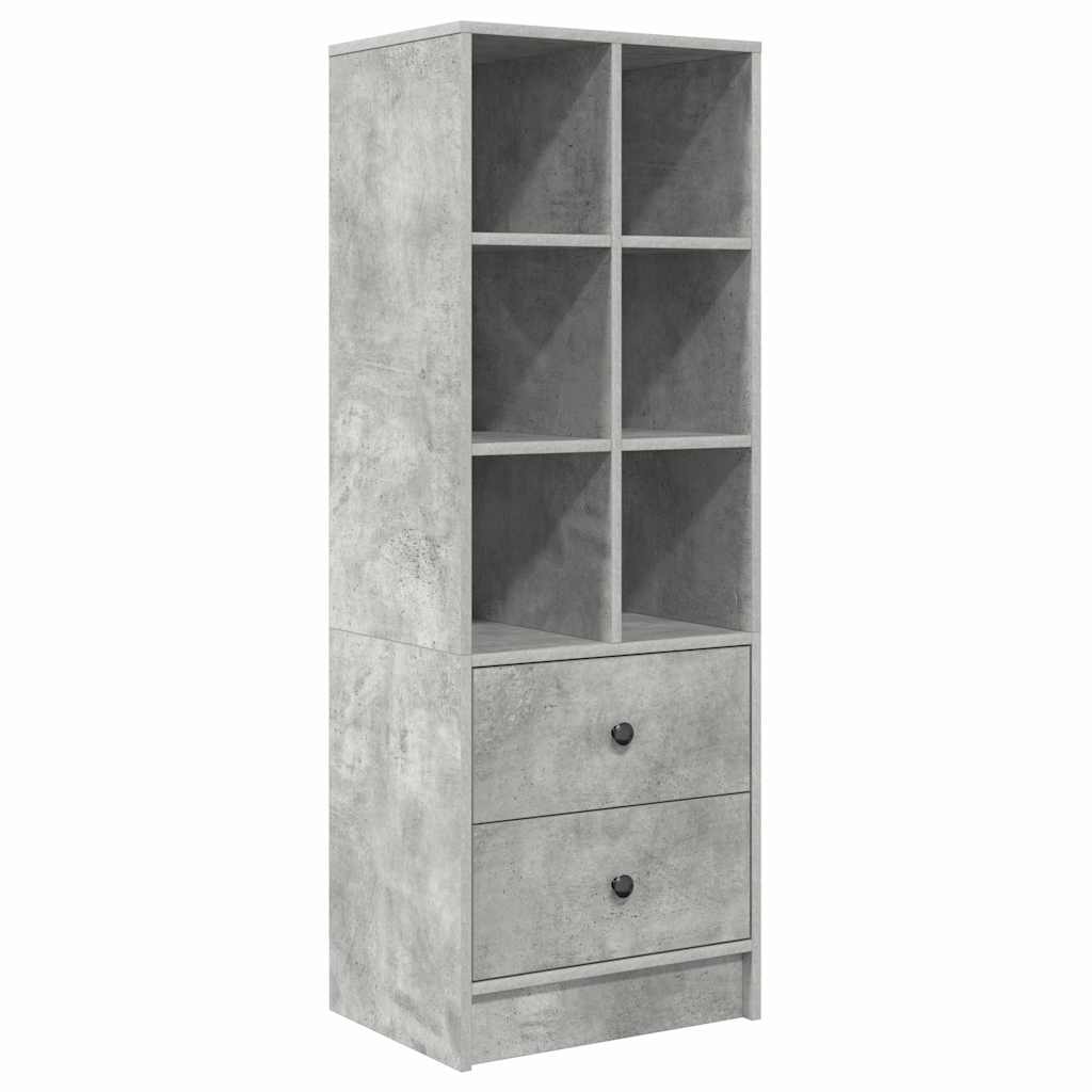 vidaXL Highboard με συρτάρι Σκυρόδεμα Γκρι 45,5 x 34 x 127 εκ