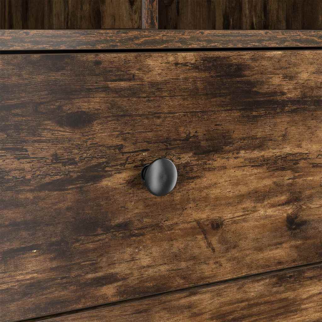 vidaXL Highboard με συρτάρι Καπνιστό Δρύς 45,5 x 34 x 127 εκ